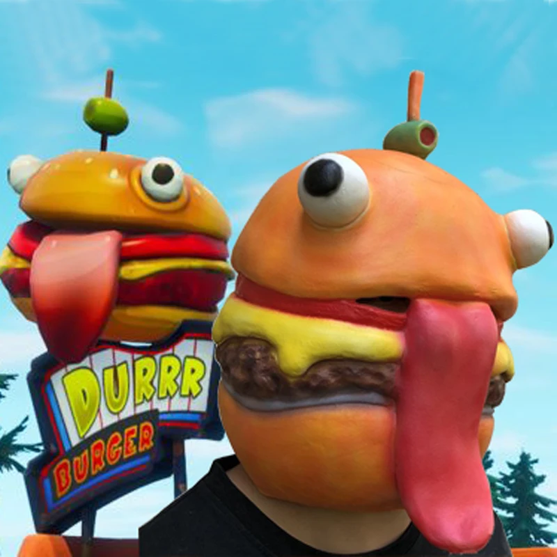 Game Battle Royale Beef Boss Mask Cosplay Durr Burger Masks Adult Latex
