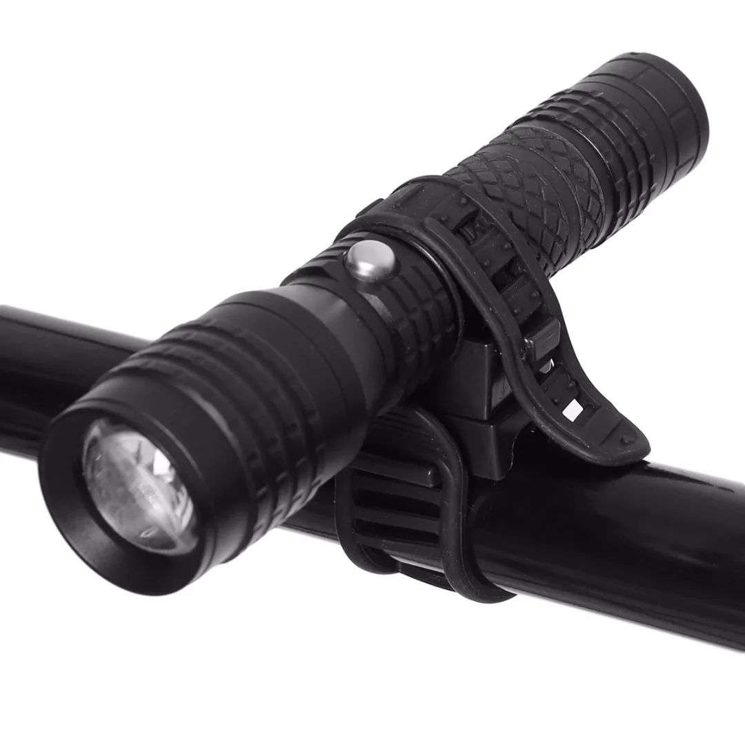 New 360 Degree Adjustable Bicycle Flashlight Holder Cycling Bike Flashlight Torch Clamp Clip Mount Bracket Holder Universal