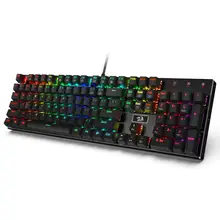 Проводная Механическая игровая клавиатура Redragon K556 DEVARAJAS, RGB светодиодный, с подсветкой, 104 стандартных клавиш, алюминиевая основа для геймеров, плавающая