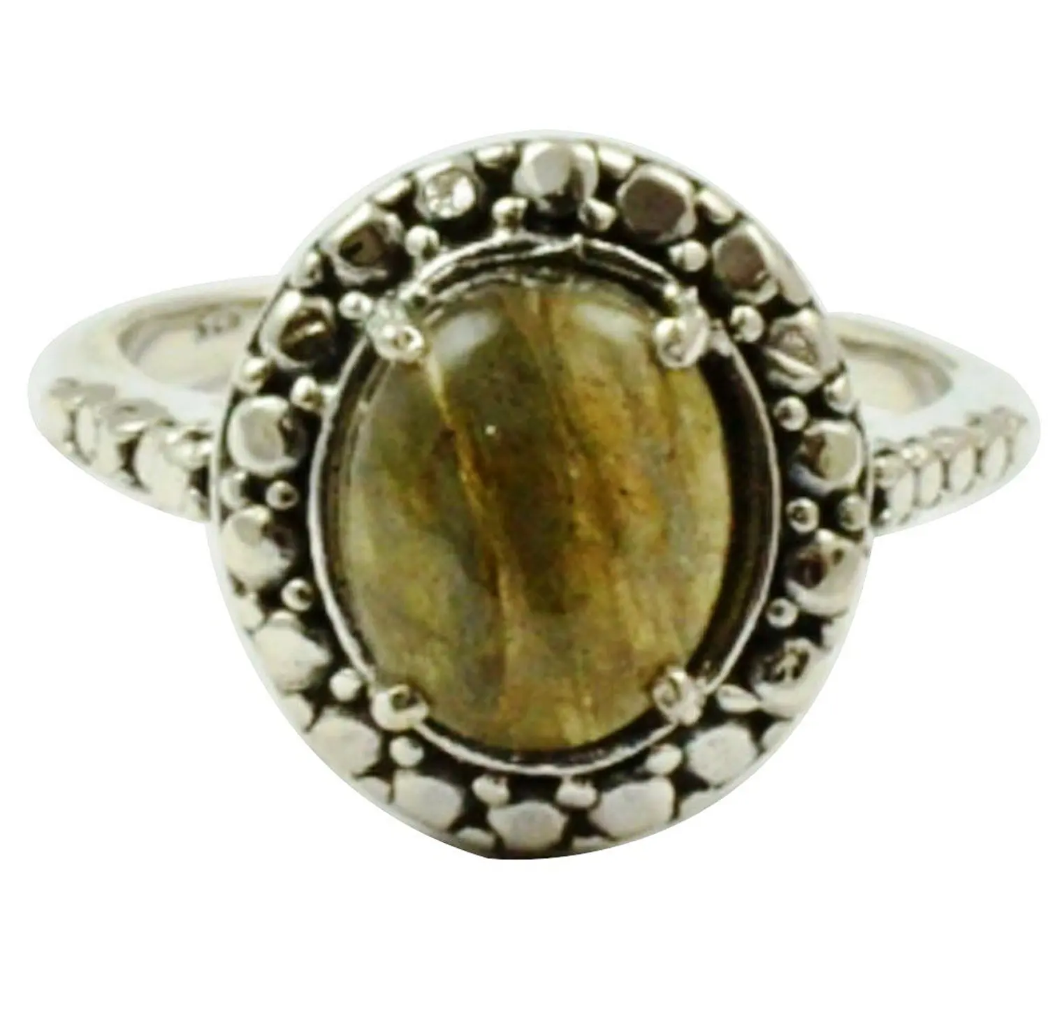 

Lovegem Genuine Labradorite Ring 925 Sterling Silver,Size:7.75 , AR3104