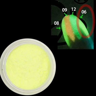 Блеск для ногтей фосфорное светящееся порошковое покрытие используется с гель-лаком для ногтей M2050 - Цвет: 6N