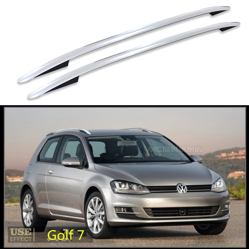 Для Volkswagen VW Golf 6 7 2004 2019 рейки на крышу багажные стойки верхние алюминиевый сплав 3