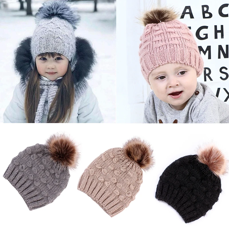 

New Design Cute Toddler Kids Girls&Boys Hat Baby Infant Winter Warm Crochet Knit Hat Beanie Cap Baby Caps Hats For Girl Children