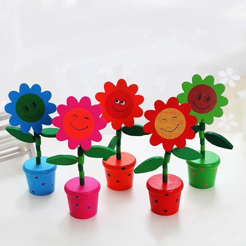 Colorful Wooden Educational Toys Wooden Rocking Spring Flowers
