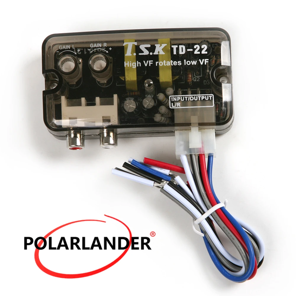 

Converter Adaptor RCA Line Level With Delay TSK TD-22 Tweeters Black Car Speaker High to Low Frequency 12V