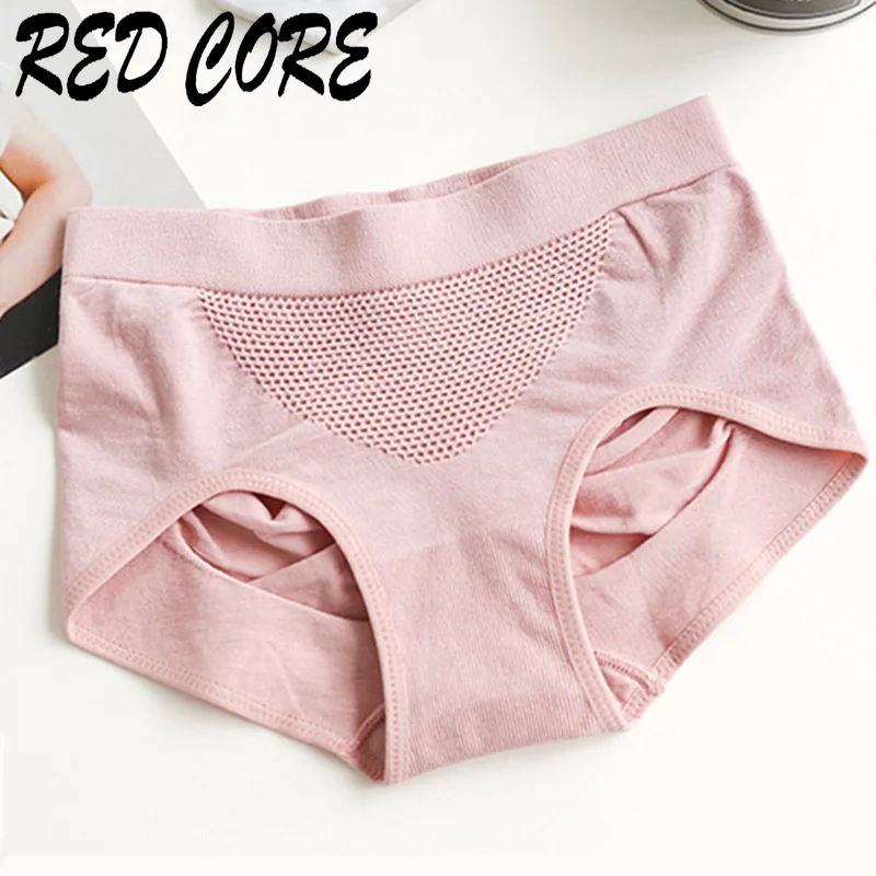 

REDCORE Seamless Underwear Women's High Quality Panties Women's Fashion Breathable Underwear Ladies Cotton Crotch Black Briefs