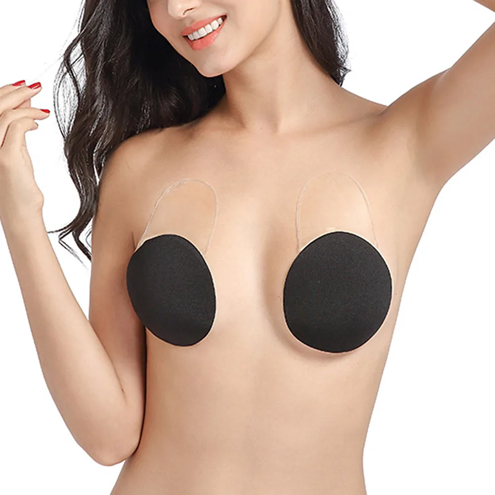 Nippleless покрывает бюстгальтер с подтяжкой Pasties Nipplecovers клей спинки без бретелек платье лиф без бретелек бюстгальтер с фиксацией для женщин