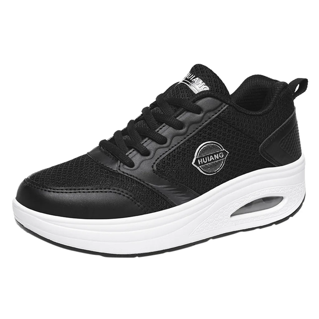 

Winter Outdoor Air cushion Sneakers Slimming Shoes women 5cm wedges Swing Shoes running Fitness Lady Lose weight Shake shoes