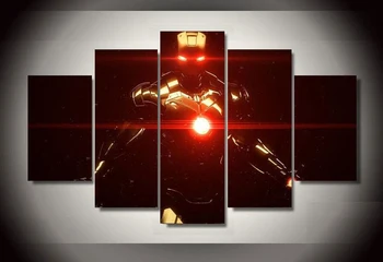 

IRON MAN PAINTING - 5 PIECE CANVAS LIMITED EDITION PRINTED PAINTING for living room