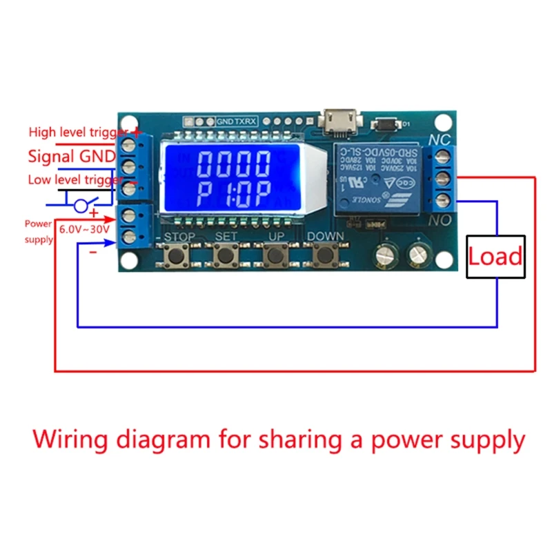 Автоматическое реле управления питанием DC 6 30 в с поддержкой Micro USB 5 В LCD и AC 220