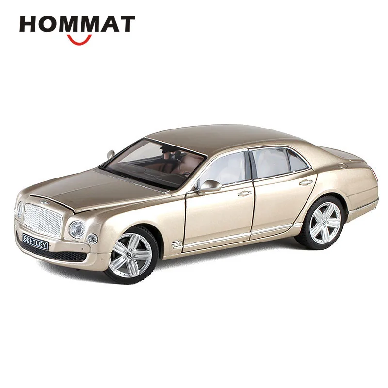 Моделирование 1:18 Bentley Mulsanne Limousine литая модель автомобиля коллекция игрушек модель автомобиля украшение подарок для детей - Цвет: Золотой