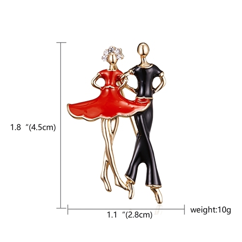 Crystal Gymnastics Girl Ballet Dancer Brooches for Women Cute Pin Bijouterie High Quality Corsage Fashion Jewelry Gift
