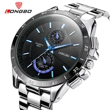 2016 Nouveau Busienss Style Hommes Montres Top Marque De Luxe LONGBO Complet En Acier Inoxydable Ne Se Fanent Jamais Relogio Masculino Étanche 8833