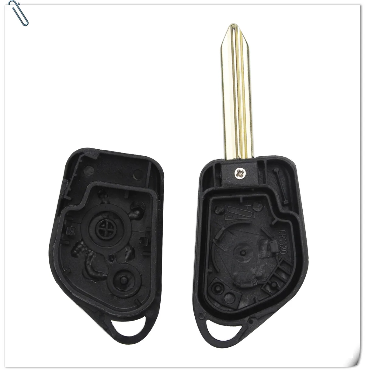 jingyuqin Remote Entry Key Fob Shell Case For Citroen Elysee Saxo Xsara  Picasso Berlingo C2 C3 for Peugeot 106 206 306 205 405