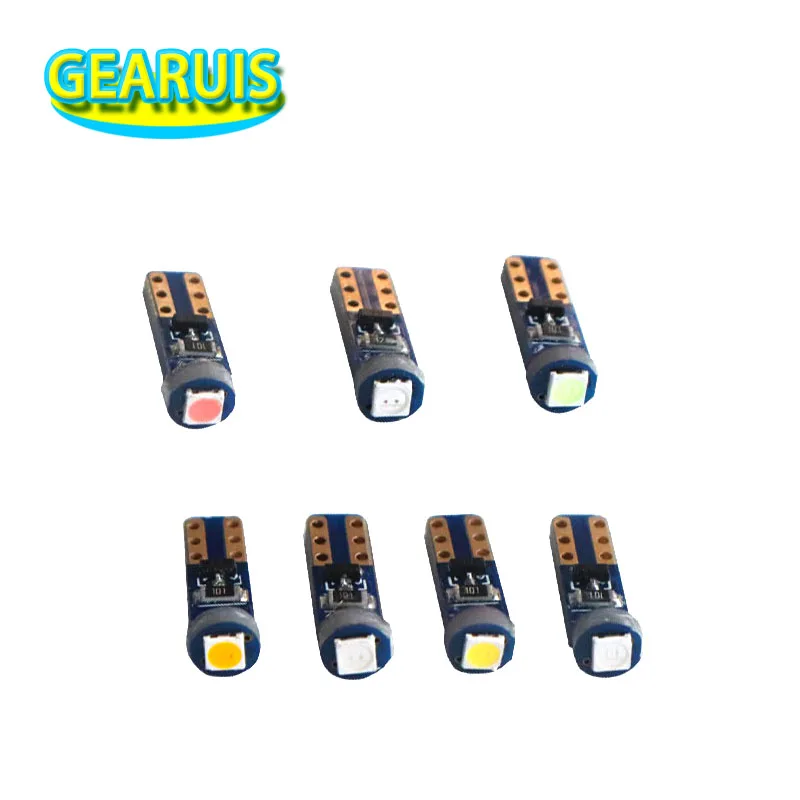 100 шт. светодиодный T5 W3W 3030 SMD неполярный 37 73 74 инструмент: клин Панель Спидометр