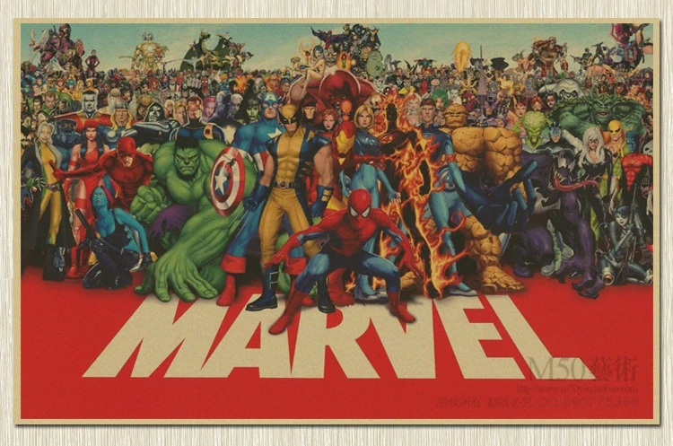 Retro Marvel Universe Wall Art Poster - Super Comics Online T2ZY52XsdaXXXXXXXX-44683248