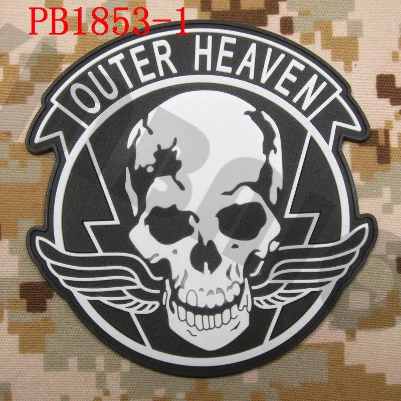 3D ПВХ патч MGS OUTER HEAVEN PMC Special Force Group - Цвет: PB1853 White