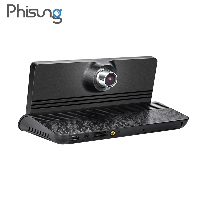 Phisung V50 " сенсорный Android 3g зеркало заднего вида DVR gps wifi Автомобильный видеорегистратор авто тире камера FHD 1080P Двойная Камера rom 16 Гб