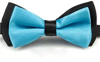 a03 Sea Blue Новинка, атласный мужской галстук для свадьбы, вечеринки, необычный простой галстук, галстук-бабочка, галстуки для мальчиков, бизнес бабочка, Официальный однотонный цвет, PSJ0145 - Цвет: a03 Sea Blue