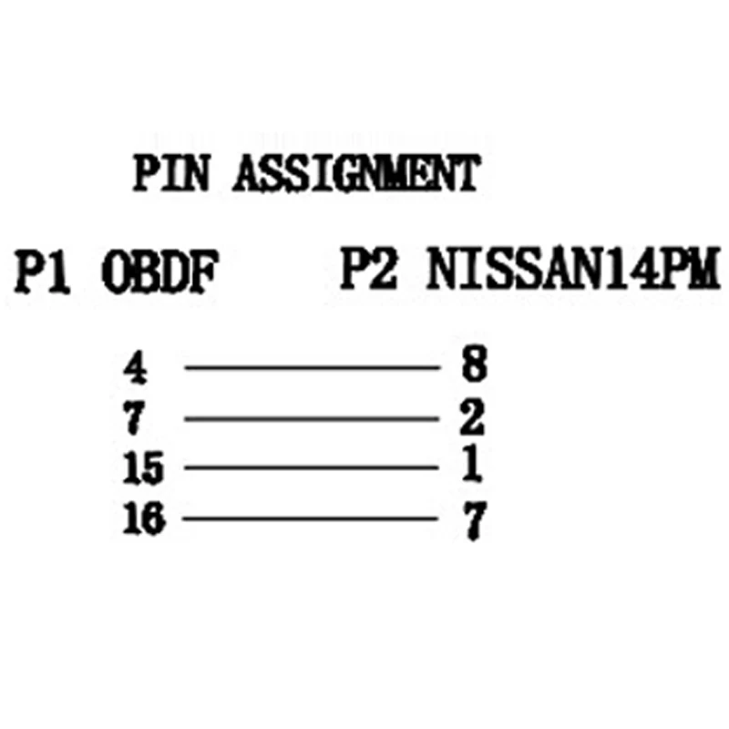 Для Nissan 14 Pin 14 Pin штекер для OBD OBD2 OBDII DLC 16 Pin 16 Pin женский автомобильный диагностический адаптер конвертер кабель