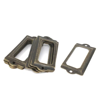 

70*33MM Bronze Tone Medicine box label card holder Office File Drawer Door Tag Label Card Barcode insert frame Holder