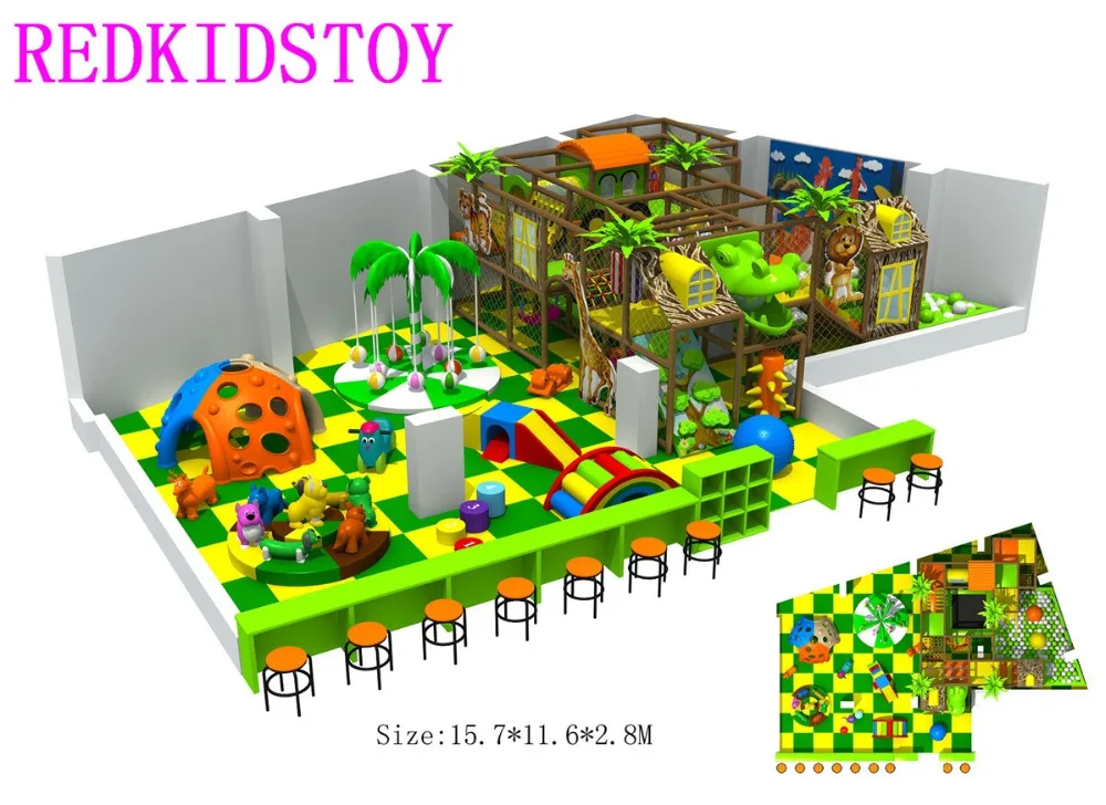 Premium Quality Jungle Themed Soft Playground Indoor HZ 170329in