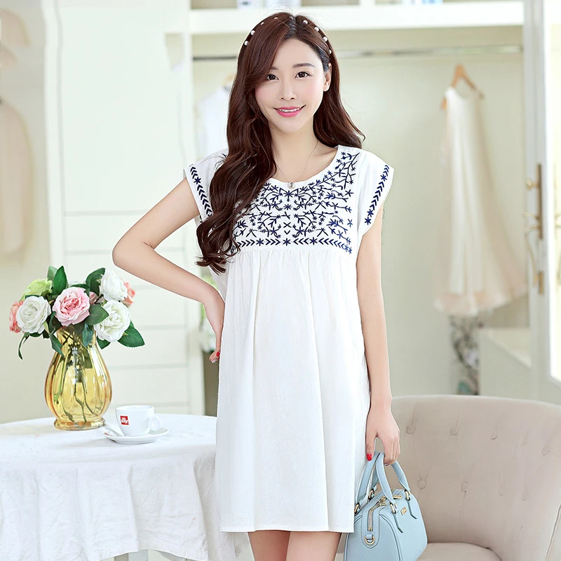 Korean Maternity Clothes Gown Wear Summer Dress For Pregnant Clothing