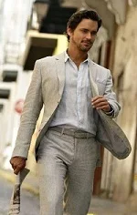 Semplice Lino Abiti Da Uomo Smoking di Cerimonia Nuziale su ordine Sposi  Smoking Abiti Da Uomo Slim Fit Beach Testimoni Dello sposo Si Adatta Giacca  + Pantaloni|jacket brown|pants pocketpants gold - AliExpress