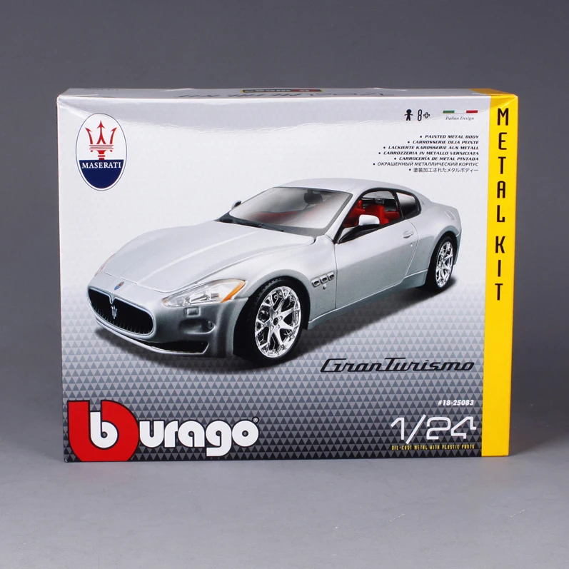 Maisto Bburago 1:24 Maserati GT Gran Turismo сборка DIY гоночный литой под давлением Модель Набор игрушечных автомобилей детские игрушки оригинальная коробка