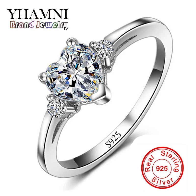 Prix pour Promotion!!! gros Réel 925 Argent Coeur Anneau De Mariage Fine Bijoux Inlay Coeur CZ Diamant Bagues de Fiançailles Pour Femmes BKJZ008 Prix pour Promotion!!! gros Réel 925 Argent Coeur Anneau De Mariage Fine Bijoux Inlay Coeur CZ Diamant Bagues de Fiançailles Pour Femmes BKJZ008