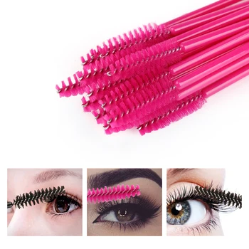 

50 Pcs Disposable Mascara Wands Applicators Silicone Eyelash Brush Lash Extension Women Eye Makeup Beauty Tools Portable