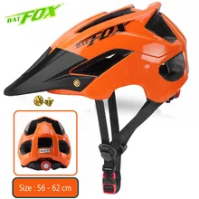 BATFOX Cycling Helmet Bike MTB Bicycle Helmet 2019 New Orange Black Men Women Mountain Road Bike Integrally Molded Sport Helmets lightweight road bike cycle cycling helmet orange