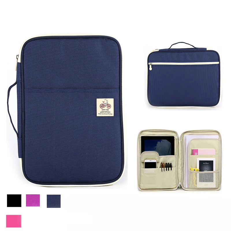 

JOUDOO Multi-Functional A4 File Bag Document Bags Waterproof Oxford Cloth Pencil Cases For Notebooks Pens Computer Cavas Package