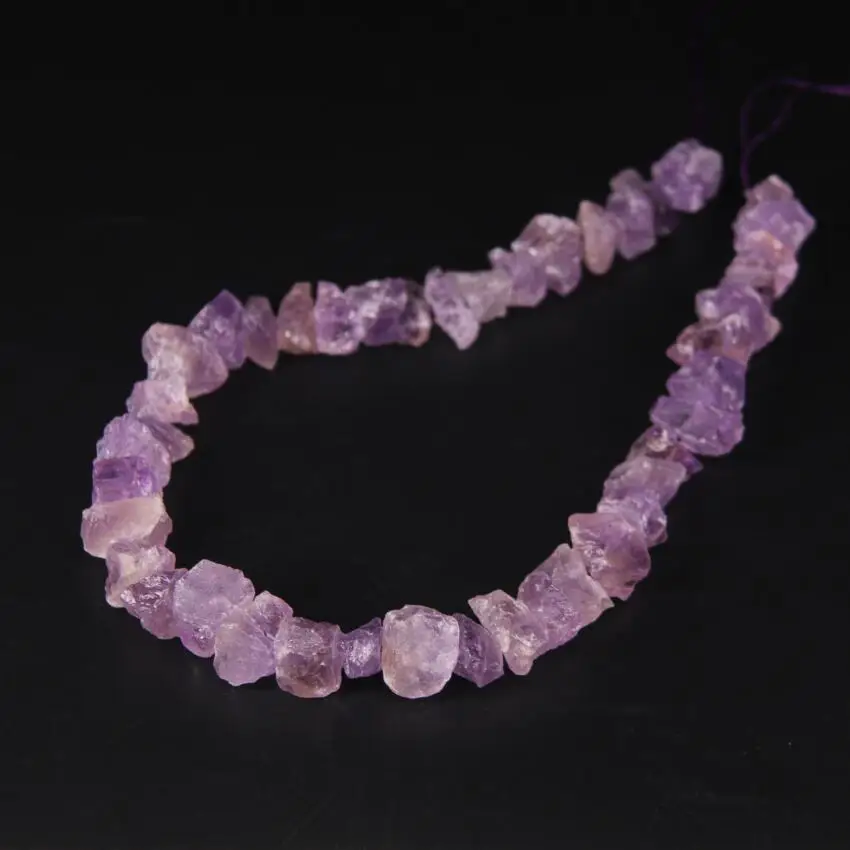 

15.5"/strand Light Raw Amethysts Crystal Nugget Chips Loose Beads,Natural Purple Roug Quartz Stone Gravel Pendant Jewelry Making