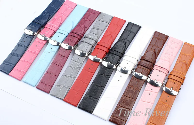 

1 Piece Genuine Leather Two Section Crocodile Veins Strap 12mm 14mm 16mm 18mm 20mmm 22mm Watch Band Watch Belts Wristwatch Band