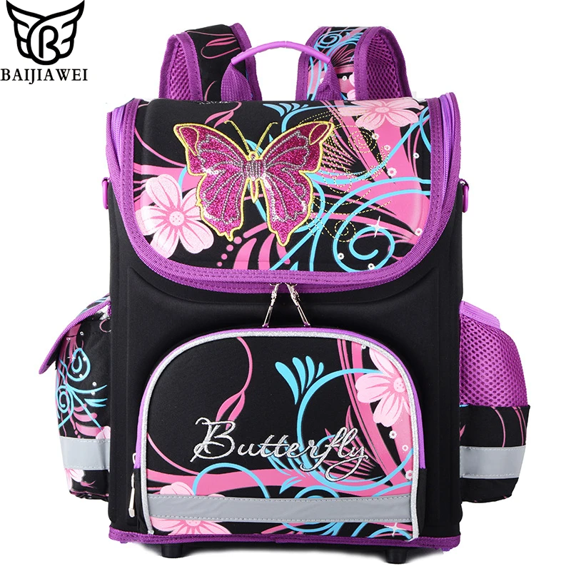 

BAIJIAWEI Children Embroidered School Bags Kids Cartoon Animal Bag Boy School Orthopedic Satchel Backpack For Girl's Backpacks