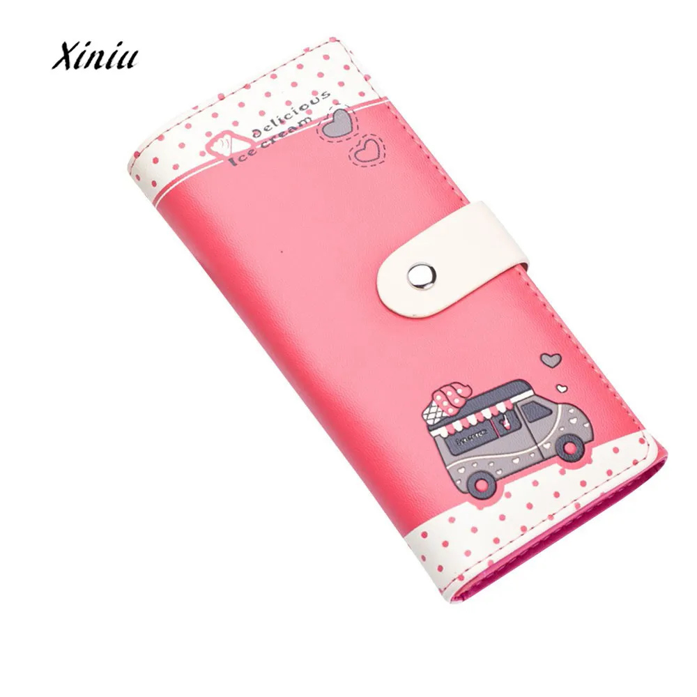 

Women Wallets Lovely Car Printing Pattern Hasp Coin Purse Long Wallet Card Holders Handbag Ladies Bifold Wallet Carteira