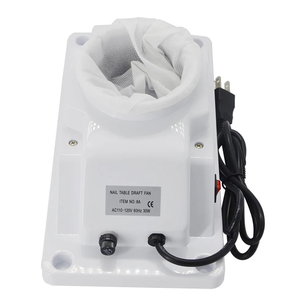 

Low noise, safe to use new White Manicure Dust collector CE and ROHS Certificates Nail Dust collector