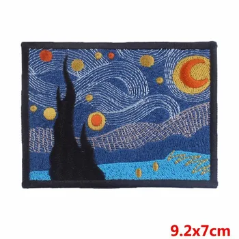 

Landscape Painting iron on patches Rectangular Computerized Embroidery Cloth, Clothes, Hats, Patches And Accessories badge
