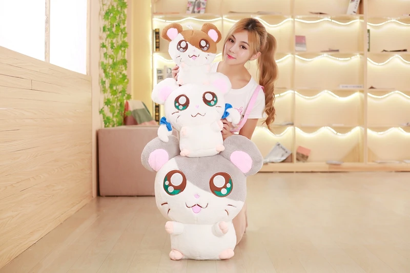 1pc 60cm Hamster Mouse Plush Toy Stuffed Soft Animal Hamtaro Doll Lovely Kids Baby Toy Mickey Mouse Birthday Gift for Children