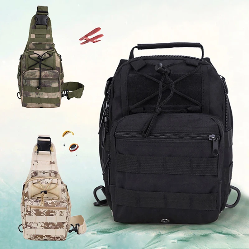 

New Outdoor Men Tactical Military Camouflage Nylon Hiking Chest Pack Small Messenger Package Sport Riding Travel Shoulder Bags