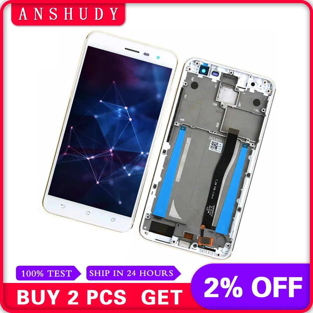 

For Asus ZenFone 3 ZE552KL ZE 552KL Z012D Z012DC Z012DA LCD Display Panel Module + Touch Screen Digitizer Sensor Assembly Frame