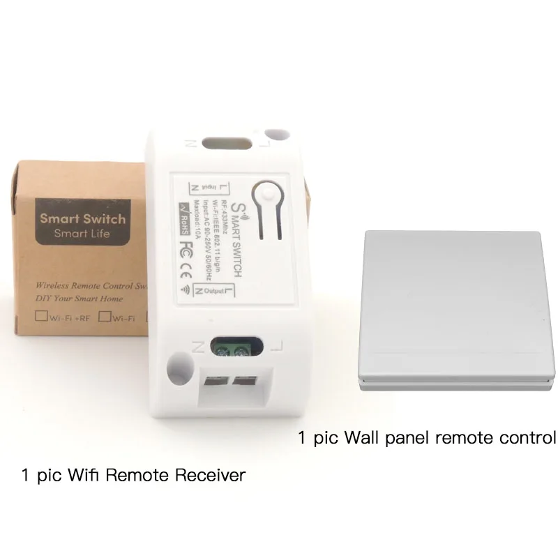 Wi fi беспроводной Smart Switch 433 МГц RF приемник умный дом модули автоматизации 86 стены панель дистанционное управление