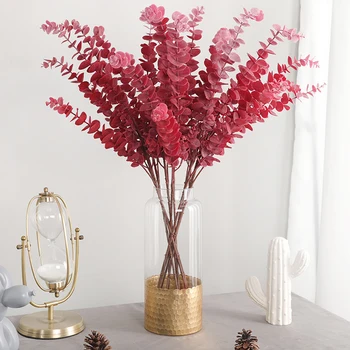 

5pcs Artificial Plant Eucalyptus Leaves Color Eucalyptus Leaves Wedding Home Decoration Simulated Color Eucalyptus Simulation