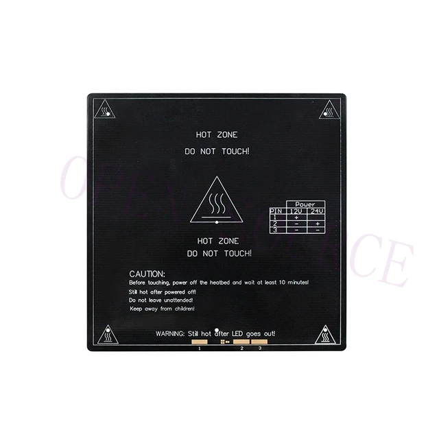 Best Price 250*250*3mm 250x250mm large area printing size 12/24V Dual Power Aluminum hot bed heated bed for TEVO Tarantula I3 3D Printer