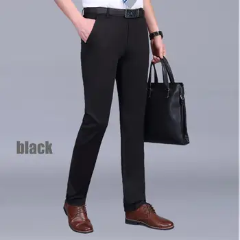 

European and American Gentleman style Suit Pants Fashion Slim Stretch Casual Pants Men Straight Business Suit Pants High Quality