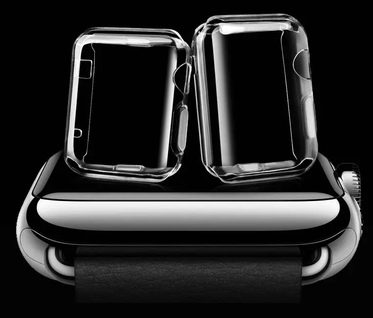 KINGBEIKE Clear Transparent TPU Screen Protector Cover For iWatch Series 1 2 3 Watch Case Frame For Apple Watch 38mm 44mm