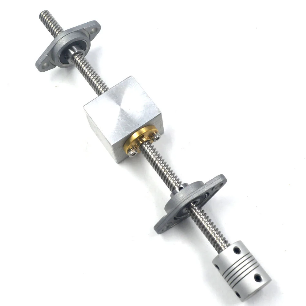 T8 Lead Screw Kit for 3D Printer Set 350mm Length 8mm Dia Vertical 8mm