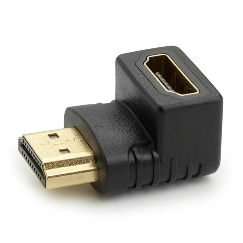 HDMI к HDMI кабель удлинитель 90 180 градусов Угол Вращающийся адаптер мужчин и женщин HDMI поворотный складной конвертер для HDTV Xbox 360 - Цвет: 90 Degrees Fixed