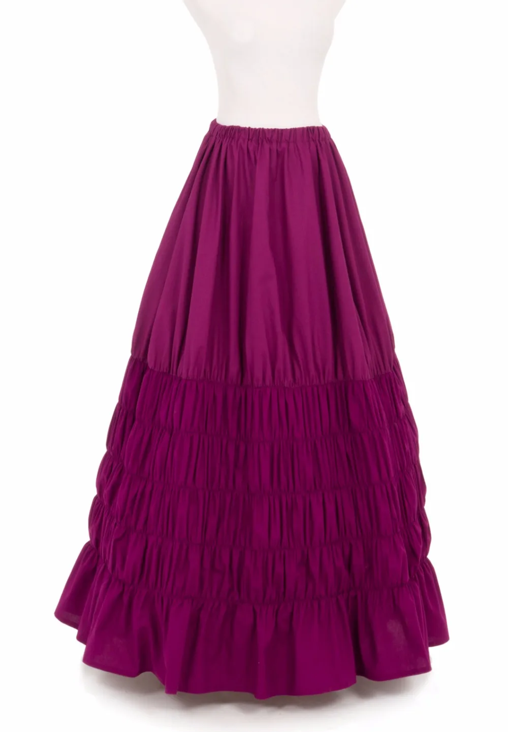 Victorian Cotton Ruching Skirt Victorian French Pleated Gathered Bustle